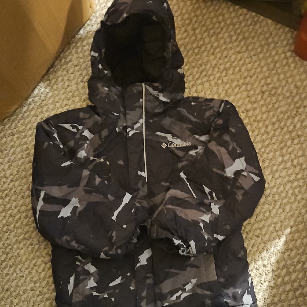 Columbia Kids' Black and White Camo Jacket